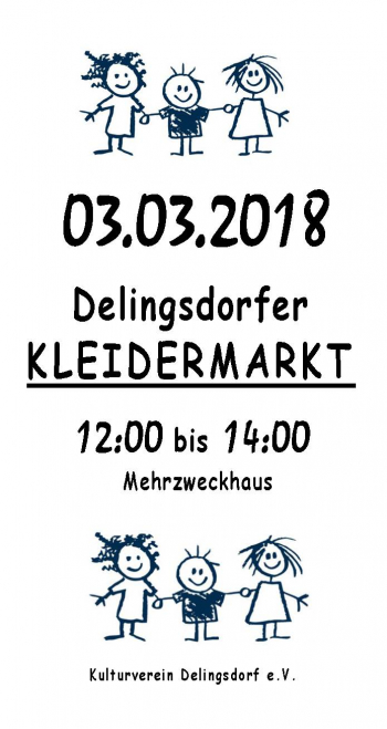Plakat zur Einladung des Kinderkleidermarktes